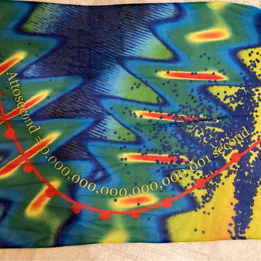 Attosecond Multicolor Science Retro Pattern Scarf - image 3